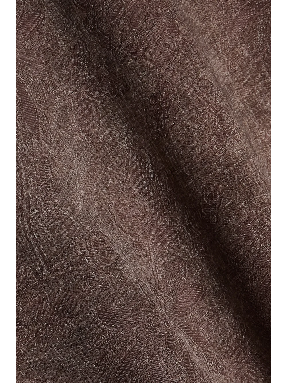 Close-up detail of the Cortana Malesia Linen-blend Jacquard Maxi Wrap Dress