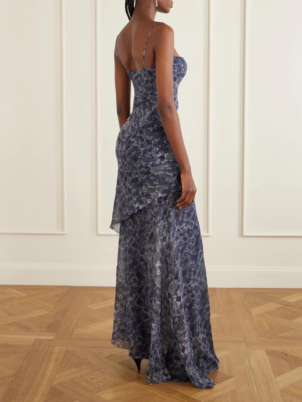 Back view of the Cortana Meena Silk-satin Maxi Dress