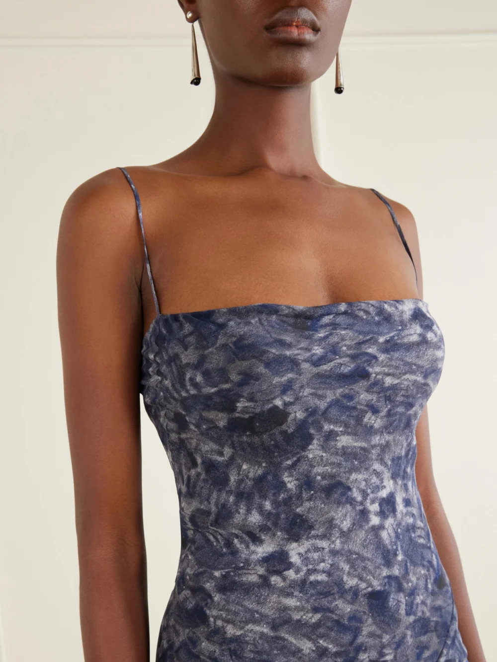 Close-up detail of the Cortana Meena Silk-satin Maxi Dress