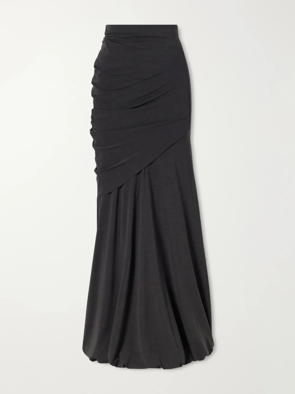 Cortana Myia Crepe Maxi Skirt in dark green