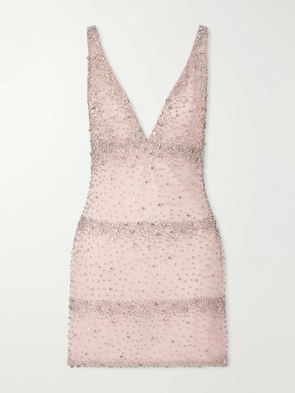 Costarellos Palla Crystal-embellished Crepe Mini Dress in baby pink