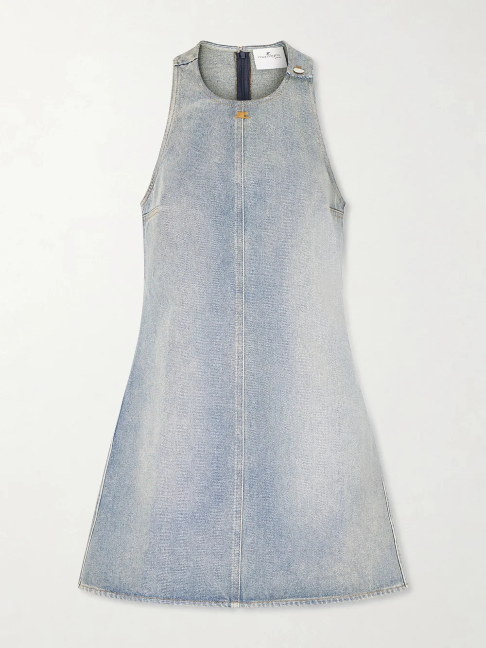 Courrèges Heritage Denim Mini Dress in light denim
