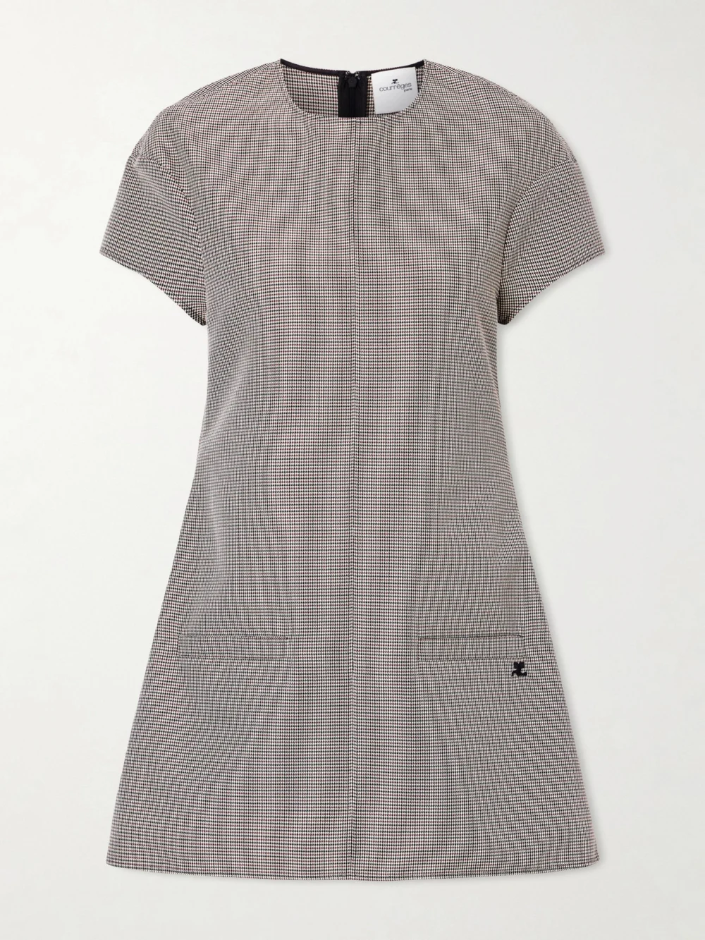 Courrèges Heritage Houndstooth Wool-blend Mini Dress in multi