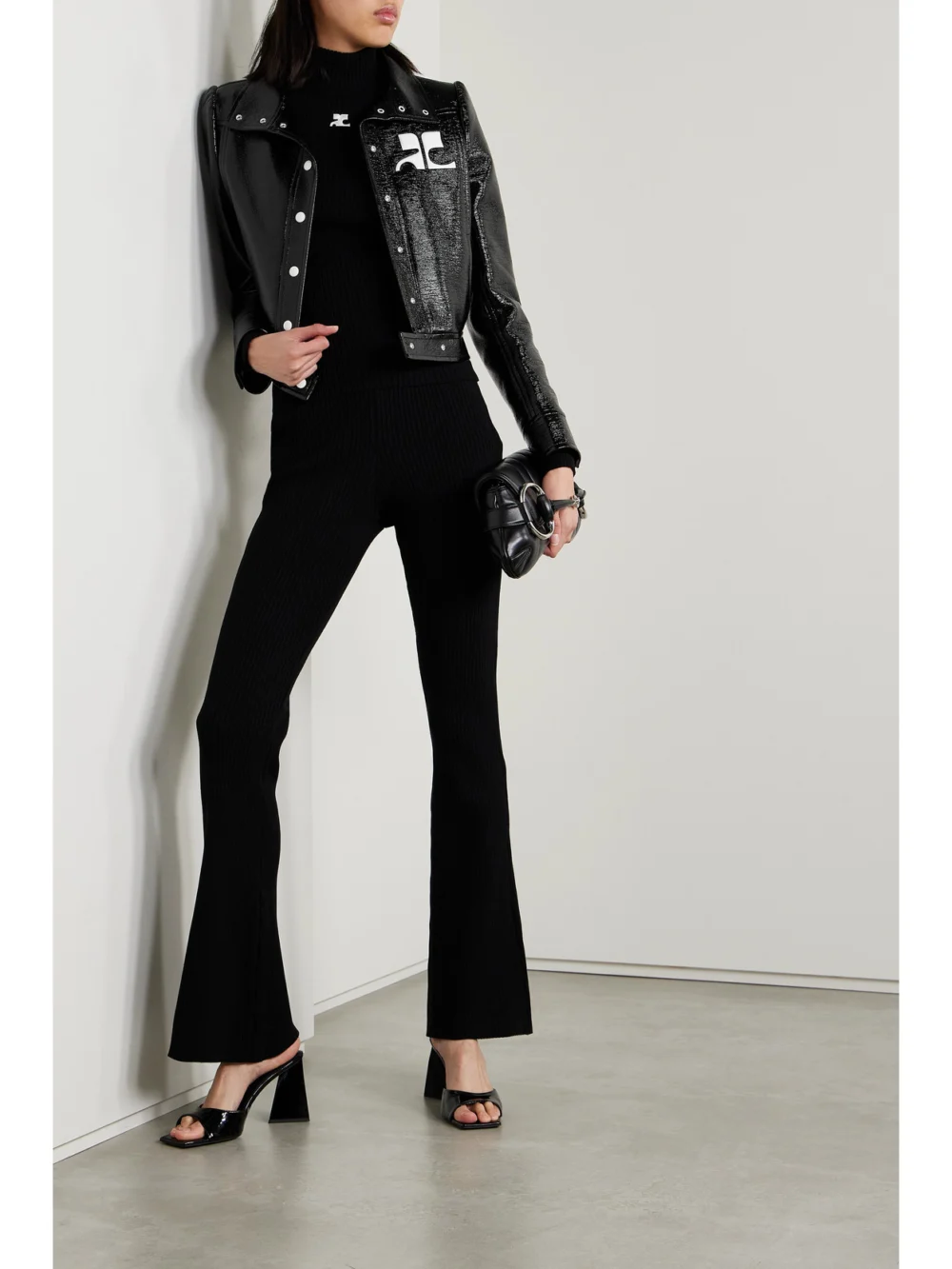 Courrèges Reedition Coated Cotton-blend Jacket, worn by a model