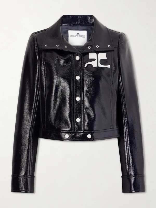 Courrèges Reedition Coated Cotton-blend Jacket