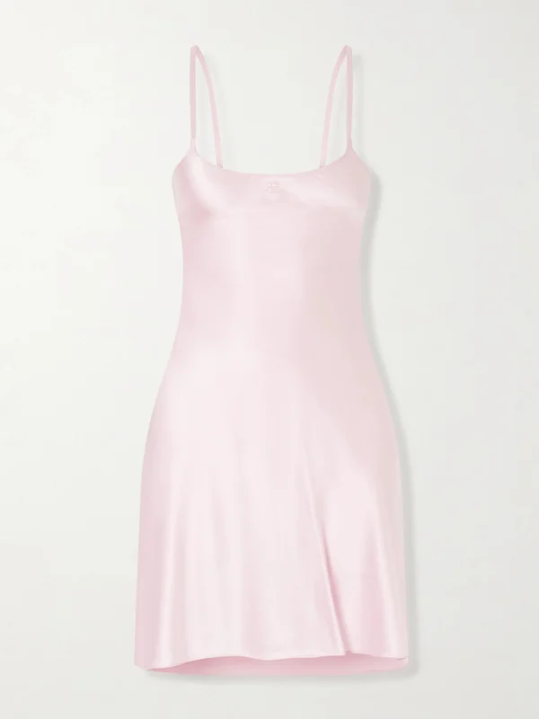 Courrèges Silk-satin Mini Dress