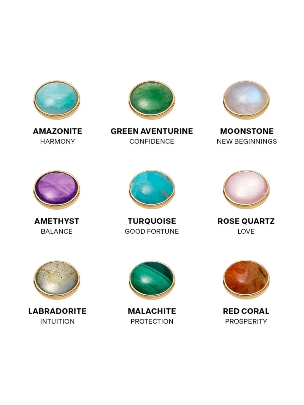 Daisy London Amazonite Healing Stone Necklace 18ct Gold Plate, view 6