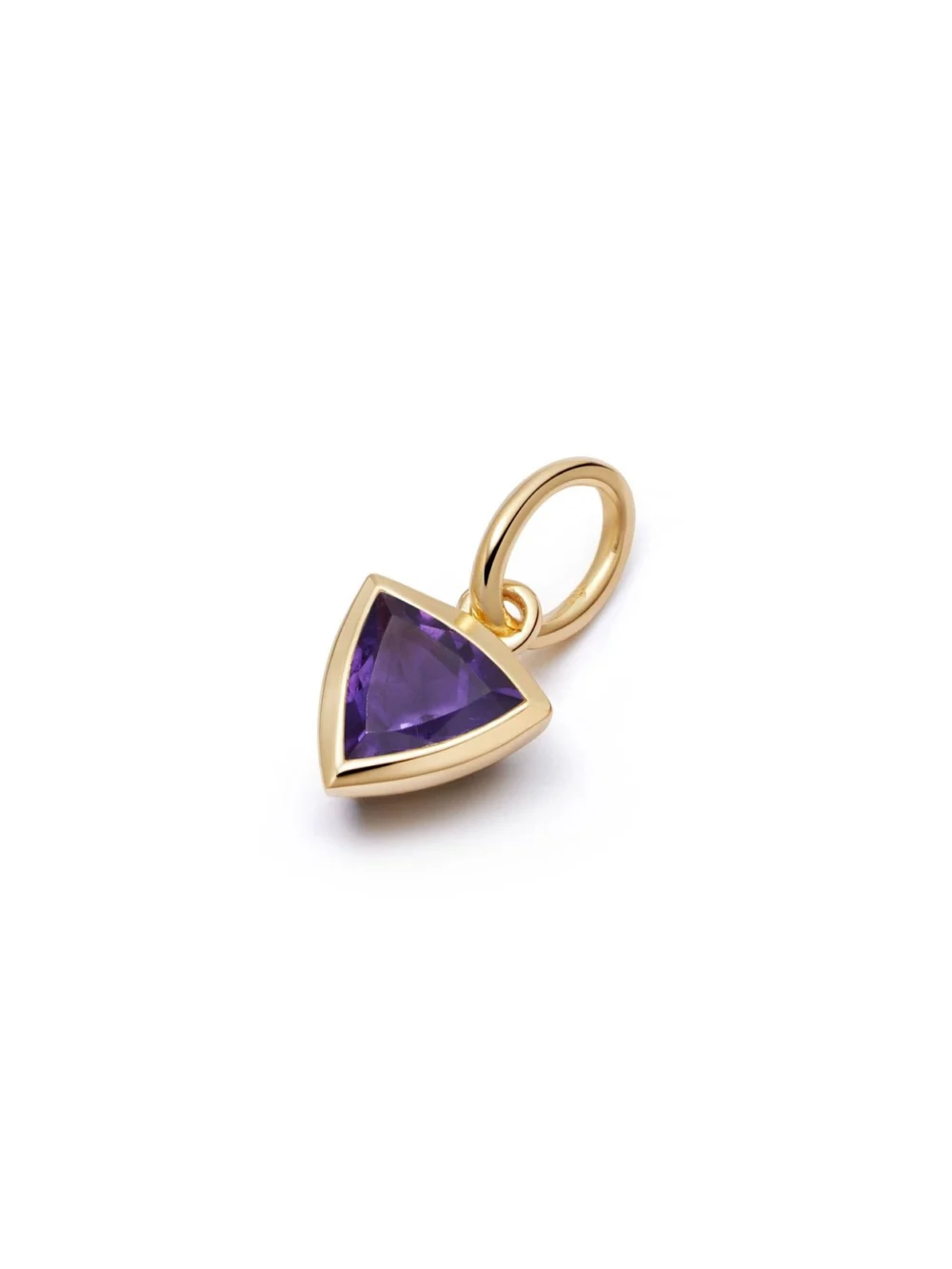 Daisy London Amethyst February Birthstone Charm Pendant 18ct Gold Plate