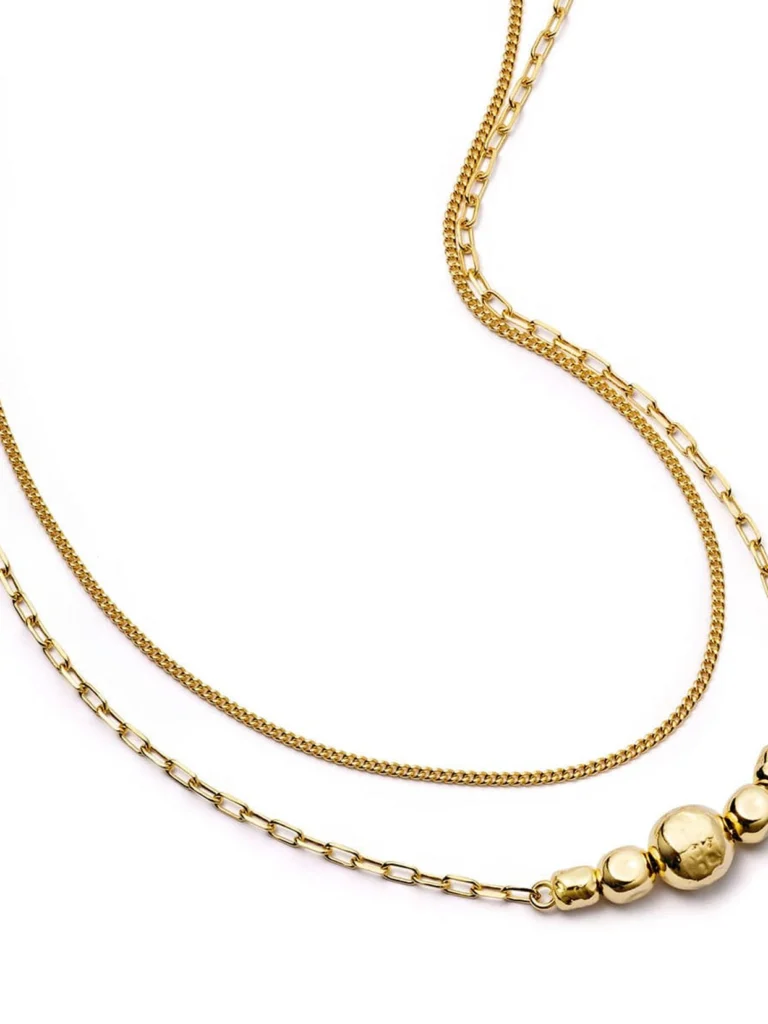 Daisy London Amulet Bobble Layered Necklace 18ct Gold Plate