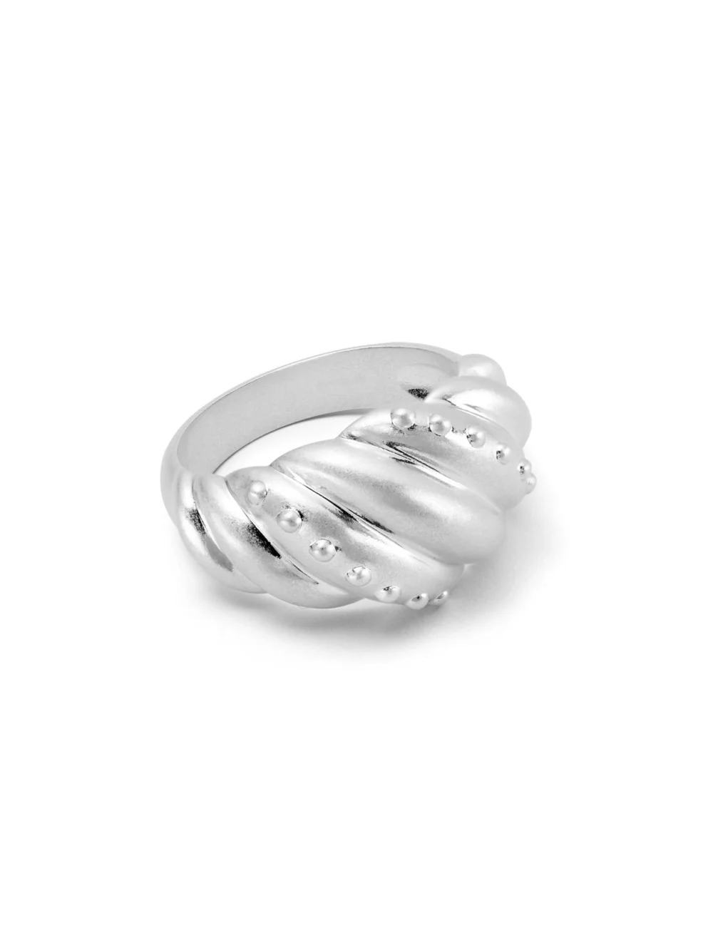 Daisy London Amulet Dome Ring Silver Plate