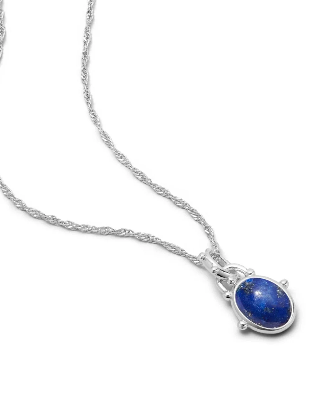 Daisy London Amulet Lapis Necklace Sterling Silver
