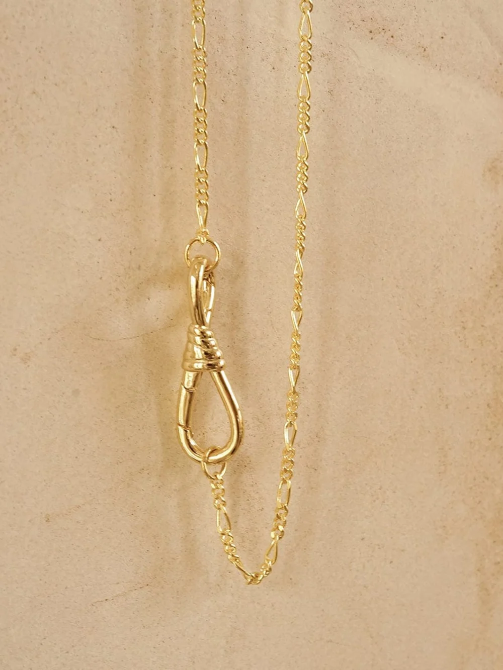 Daisy London Apollo Carabiner Chain Necklace 18ct Gold Plate, view 5