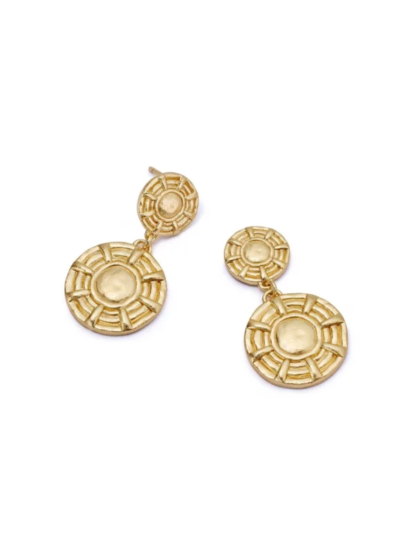 Daisy London Apollo Double Drop Earrings 18ct Gold Plate