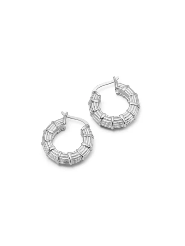 Daisy London Apollo Hoop Earrings Sterling Silver