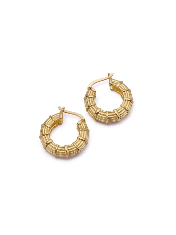 Daisy London Apollo Midi Hoops 18ct Gold Plate