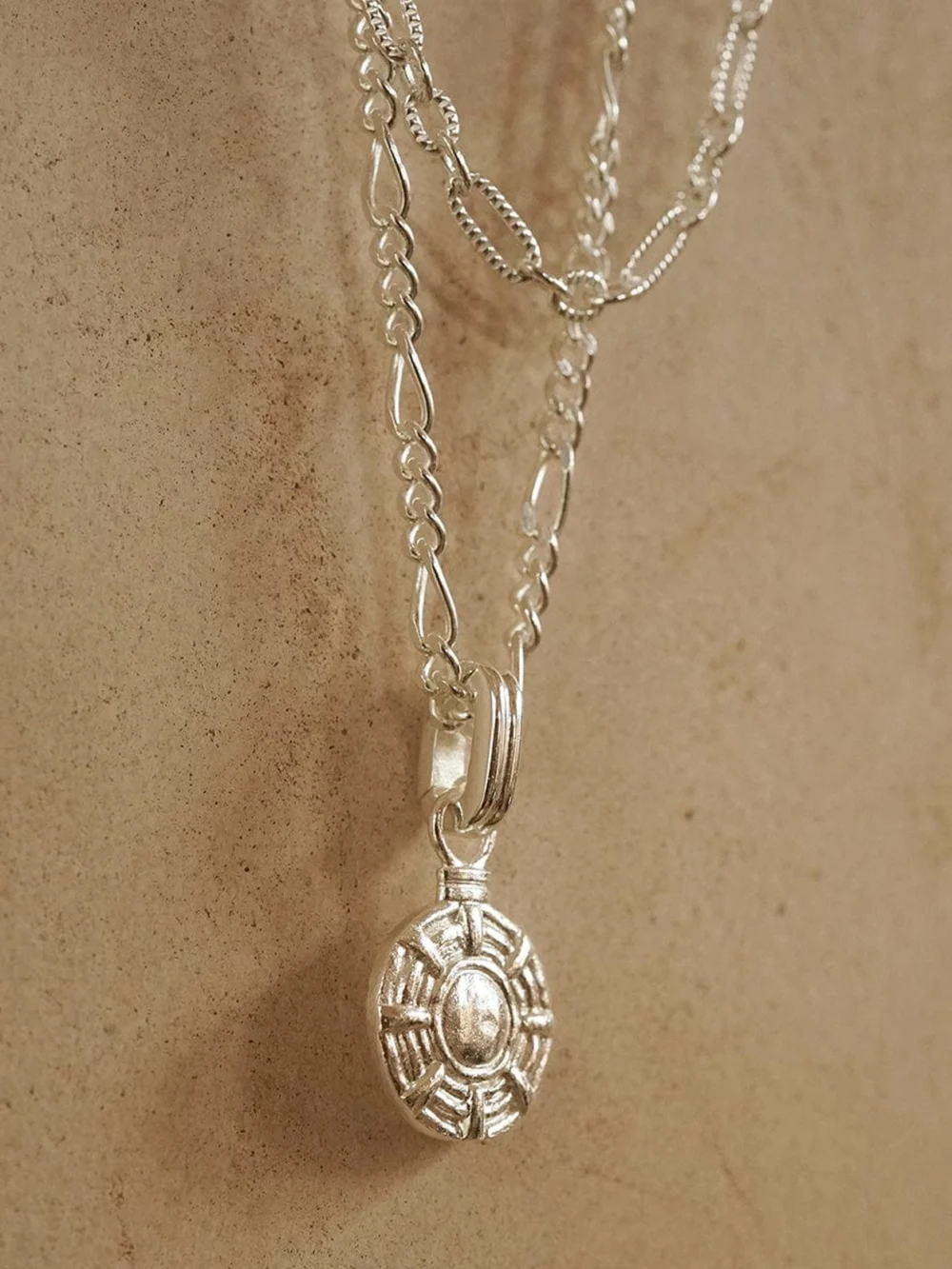 Daisy London Apollo Pendant Necklace Sterling Silver, view 4