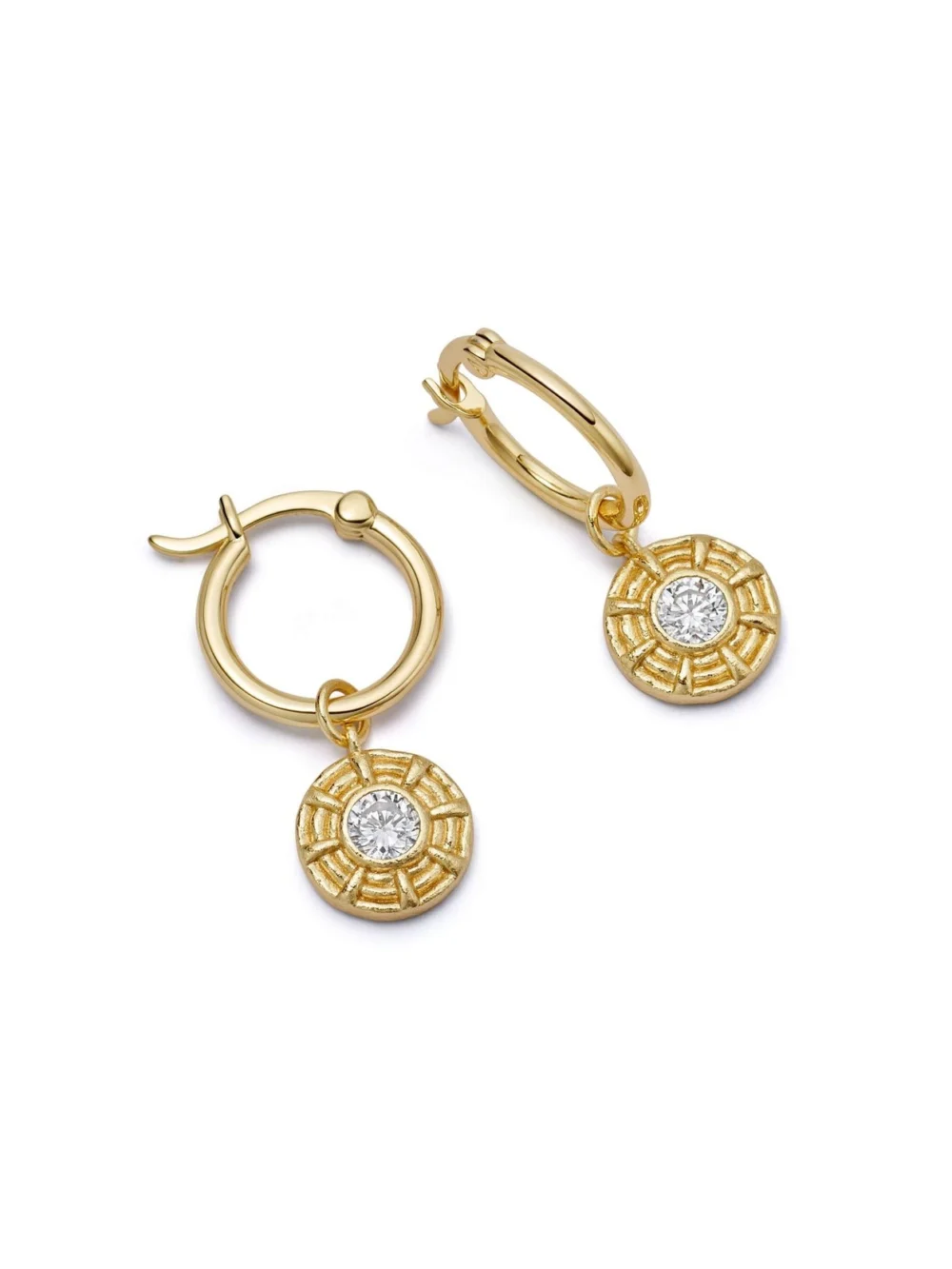 Daisy London Apollo Sparkle Drop Earrings 18ct Gold Plate