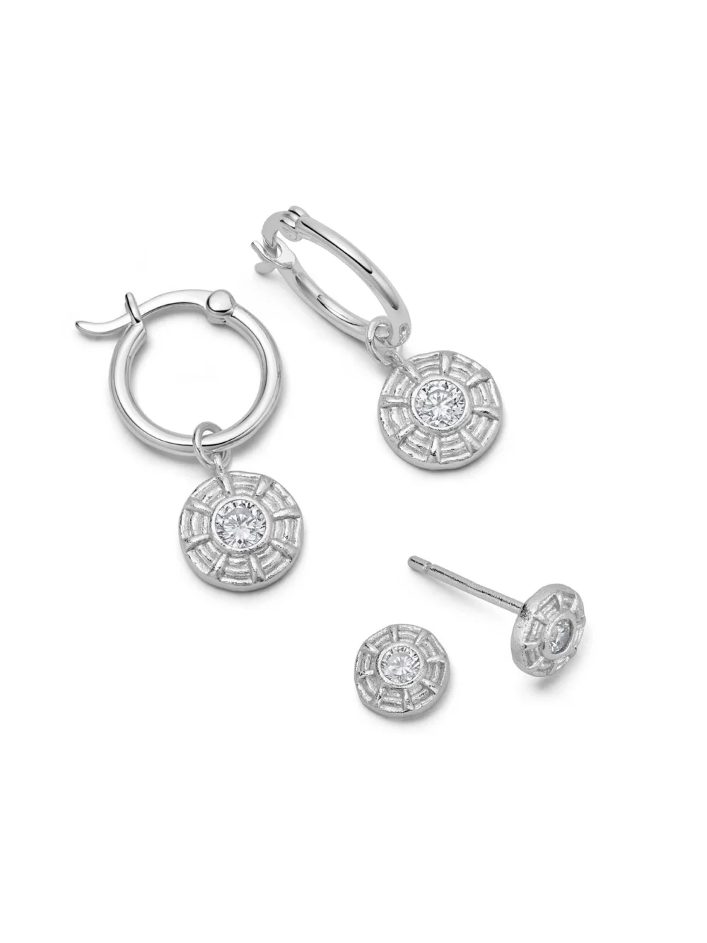 Daisy London Apollo Sparkle Earring Stack Sterling Silver