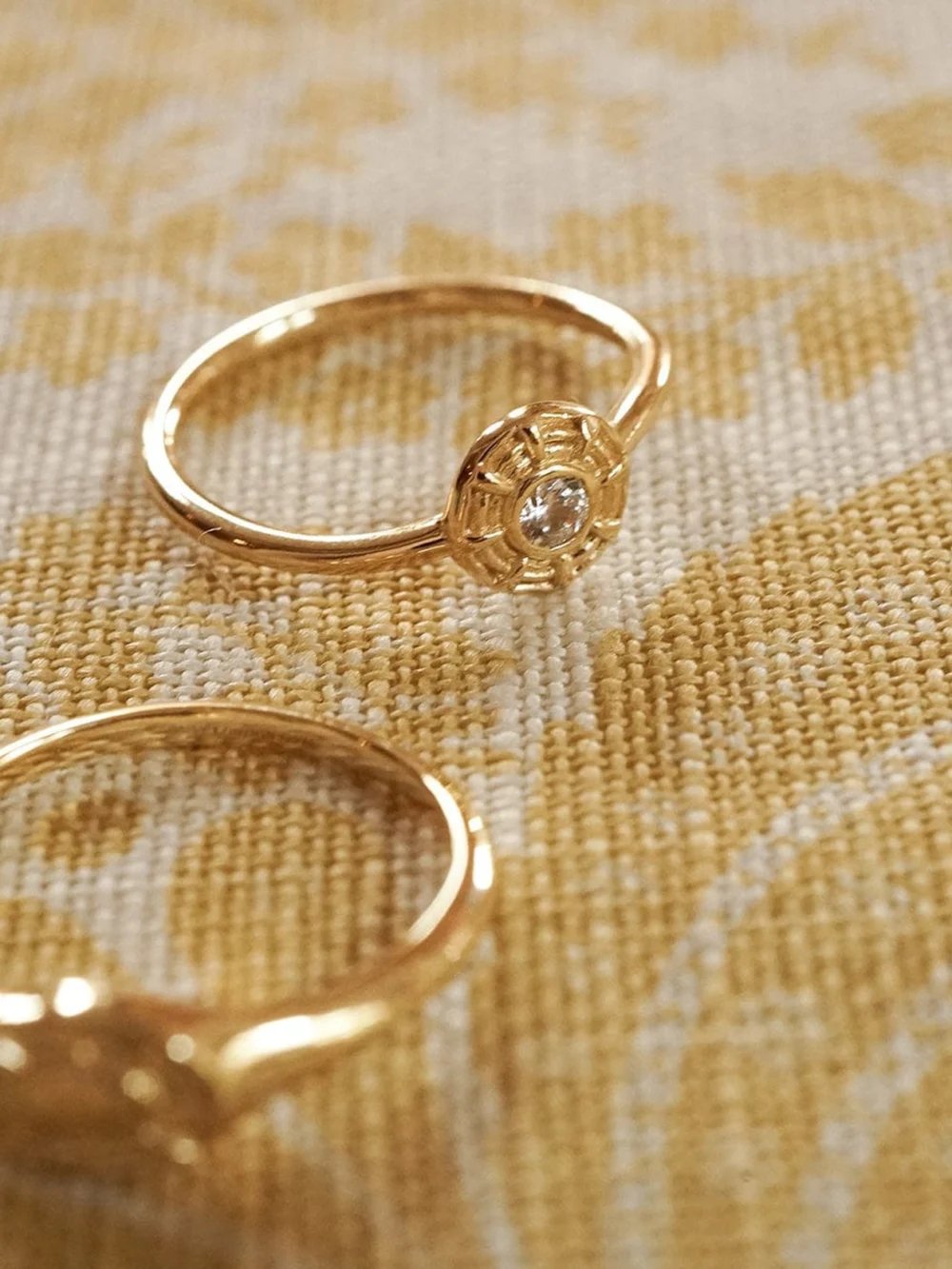 Daisy London Apollo Sparkle Ring 18ct Gold Plate, view 2