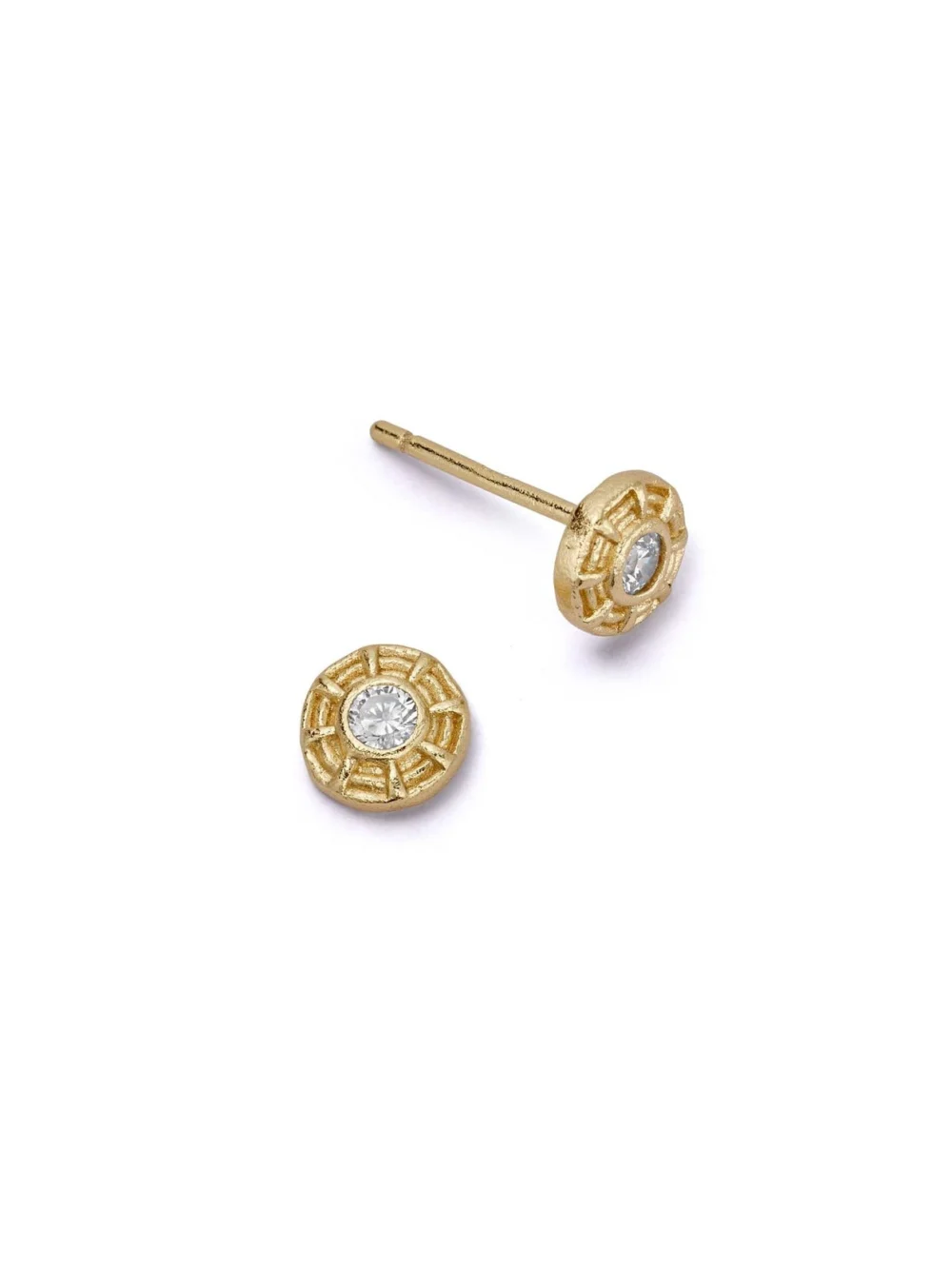 Daisy London Apollo Sparkle Stud Earrings 18ct Gold Plate