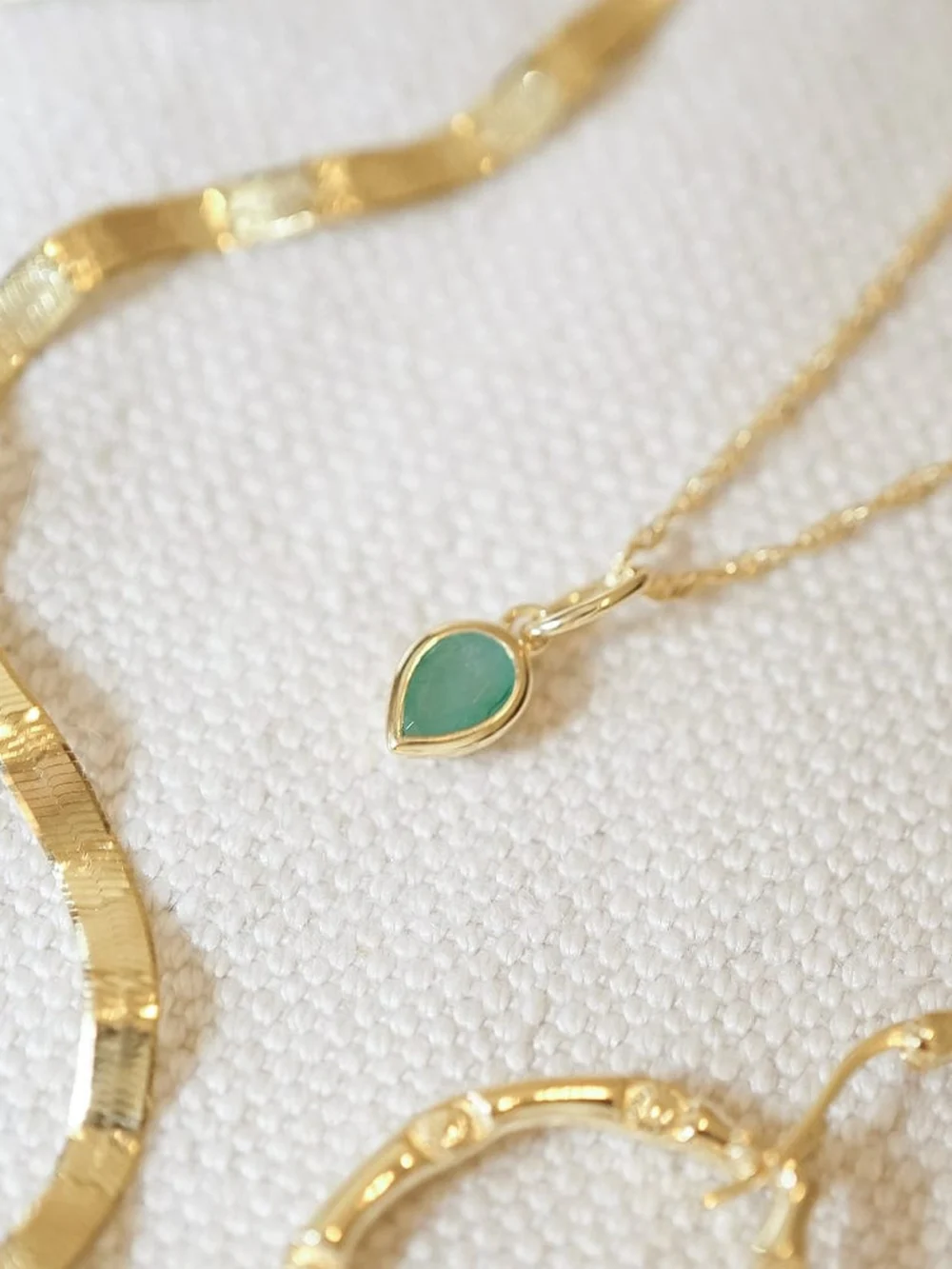 Daisy London Aquamarine March Birthstone Charm Pendant 18ct Gold Plate, view 3