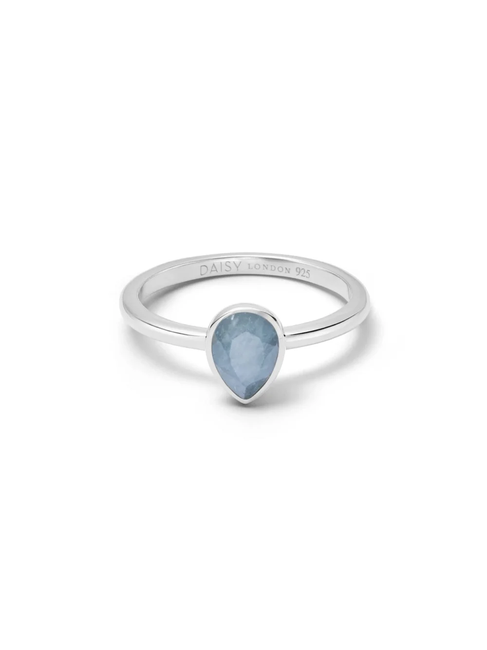 Daisy London Aquamarine March Birthstone Ring Sterling Silver