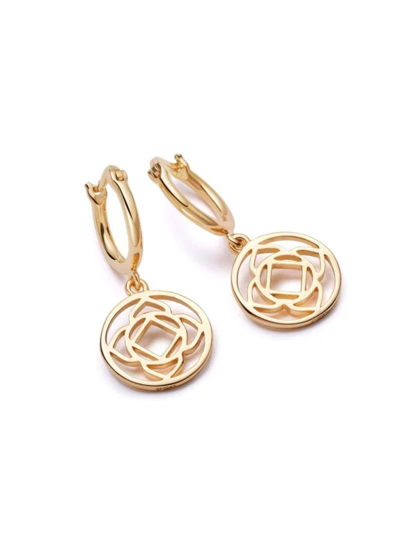 Daisy London Base Chakra Earrings 18ct Gold Plate