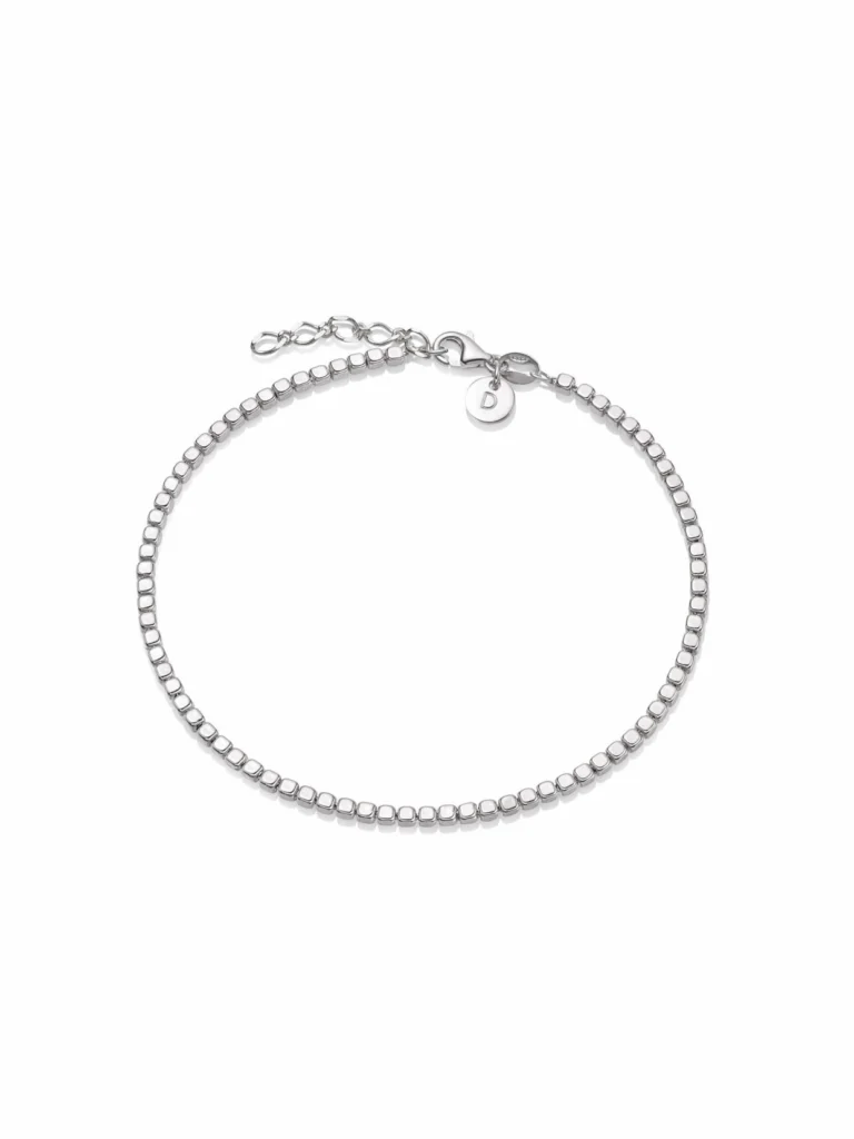 Daisy London Beaded Chain Bracelet Sterling Silver