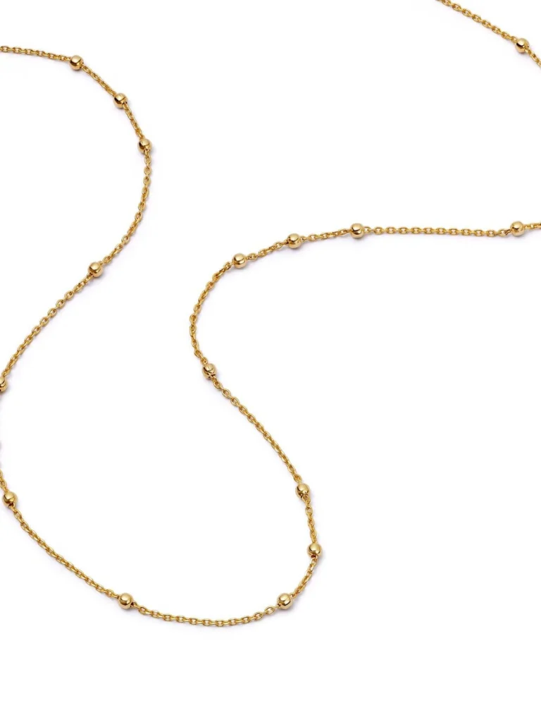 Daisy London Beaded Layering Chain Necklace 18ct Gold Plate