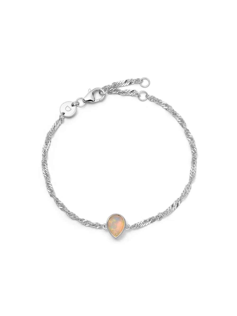 Daisy London Birthstone Charm Bracelet Sterling Silver