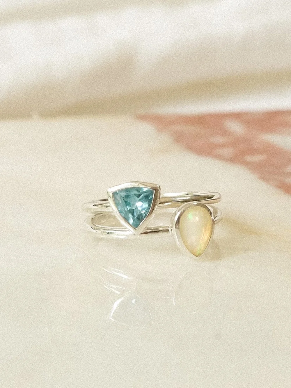 Daisy London Birthstone Ring Sterling Silver, view 3
