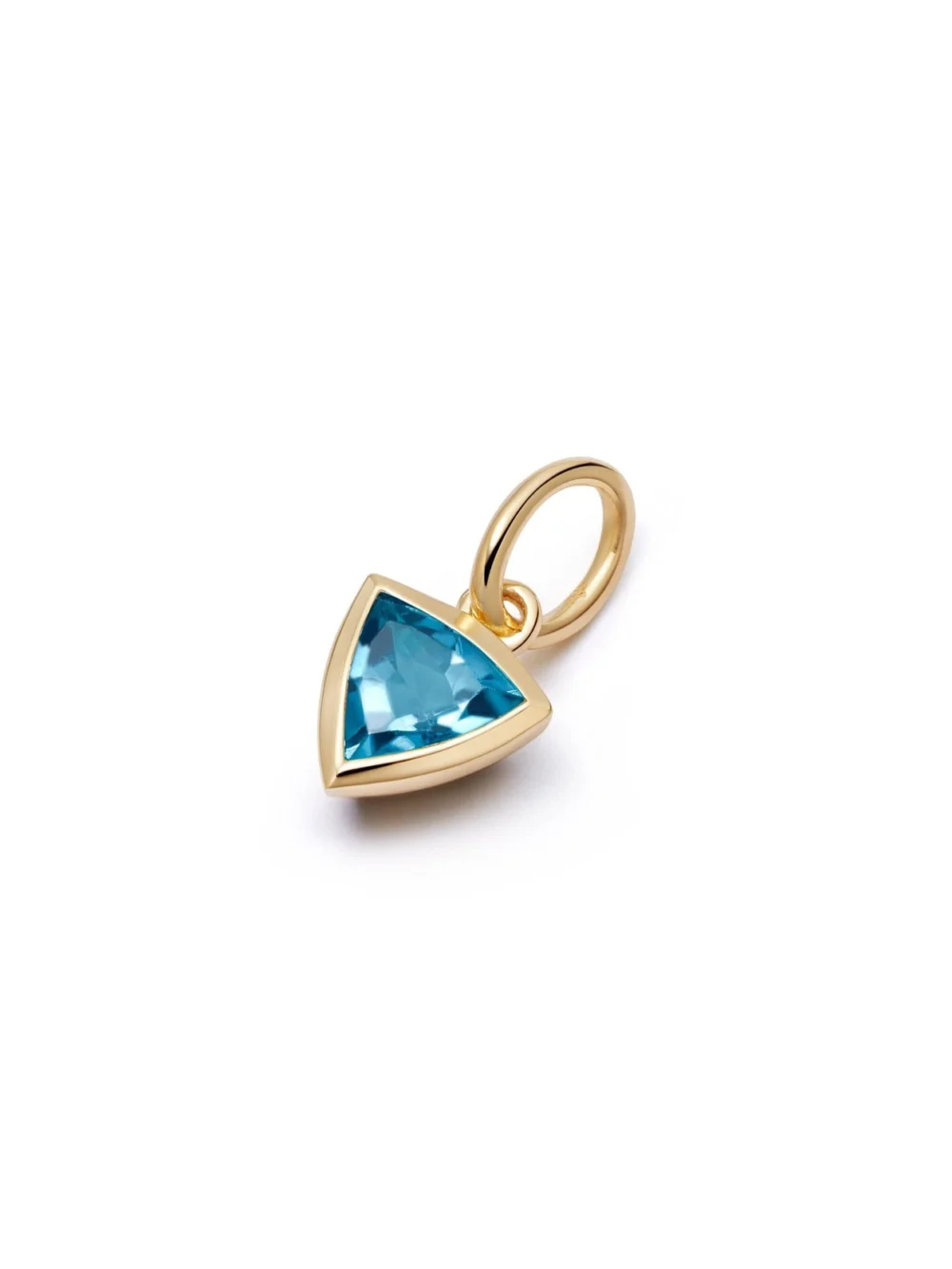 Daisy London Blue Topaz December Birthstone Charm Pendant 18ct Gold Plate