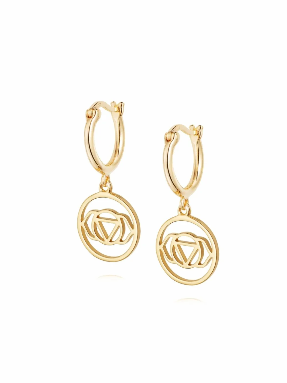 Daisy London Chakra Earrings 18ct Gold Plate, view 4