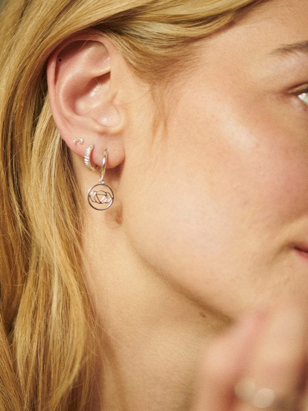 Daisy London Chakra Earrings Sterling Silver, view 6