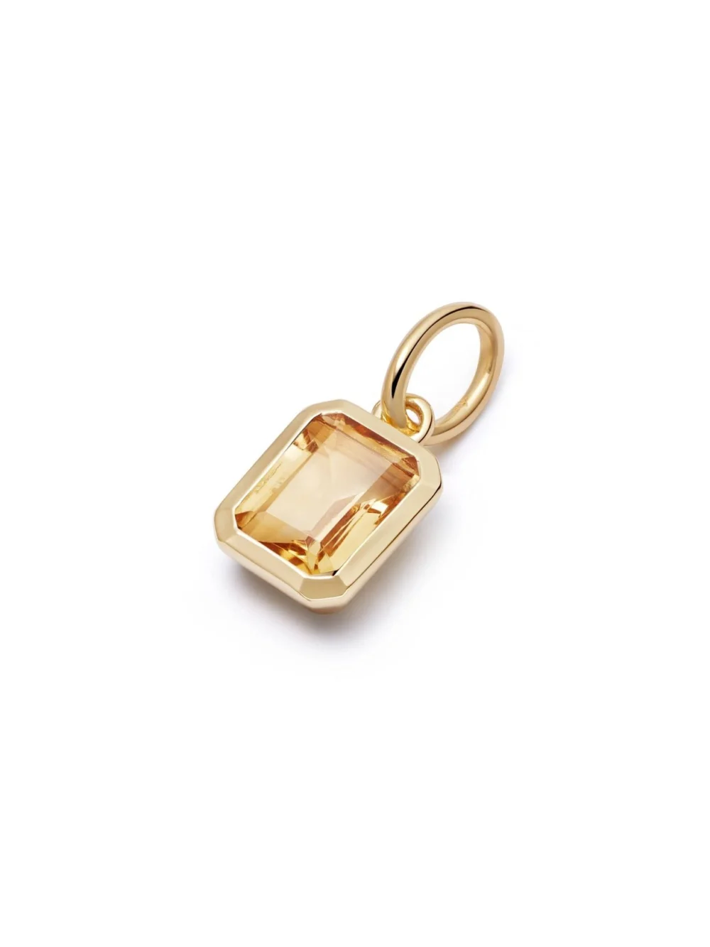 Daisy London Citrine November Birthstone Charm Pendant 18ct Gold Plate