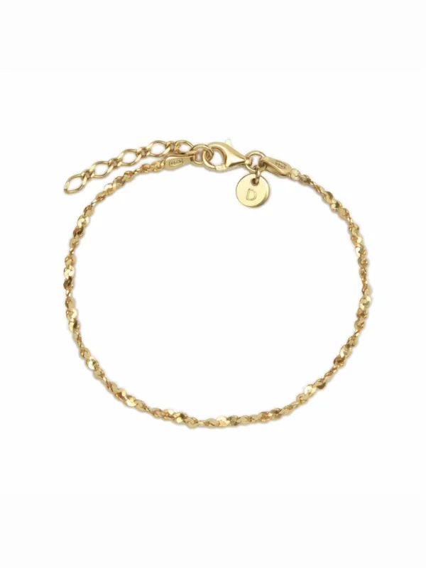 Daisy London Curb Lightweight Chain Bracelet 18ct Gold Plate