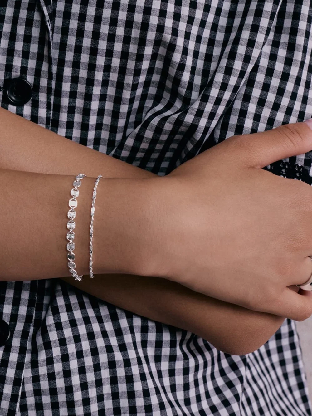 Daisy London Curb Lightweight Chain Bracelet Sterling Silver, view 3