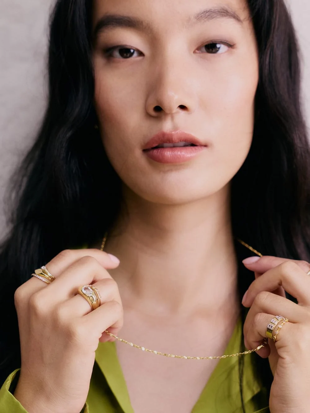 Daisy London Curb Lighweight Chain Necklace 18ct Gold Plate, view 3