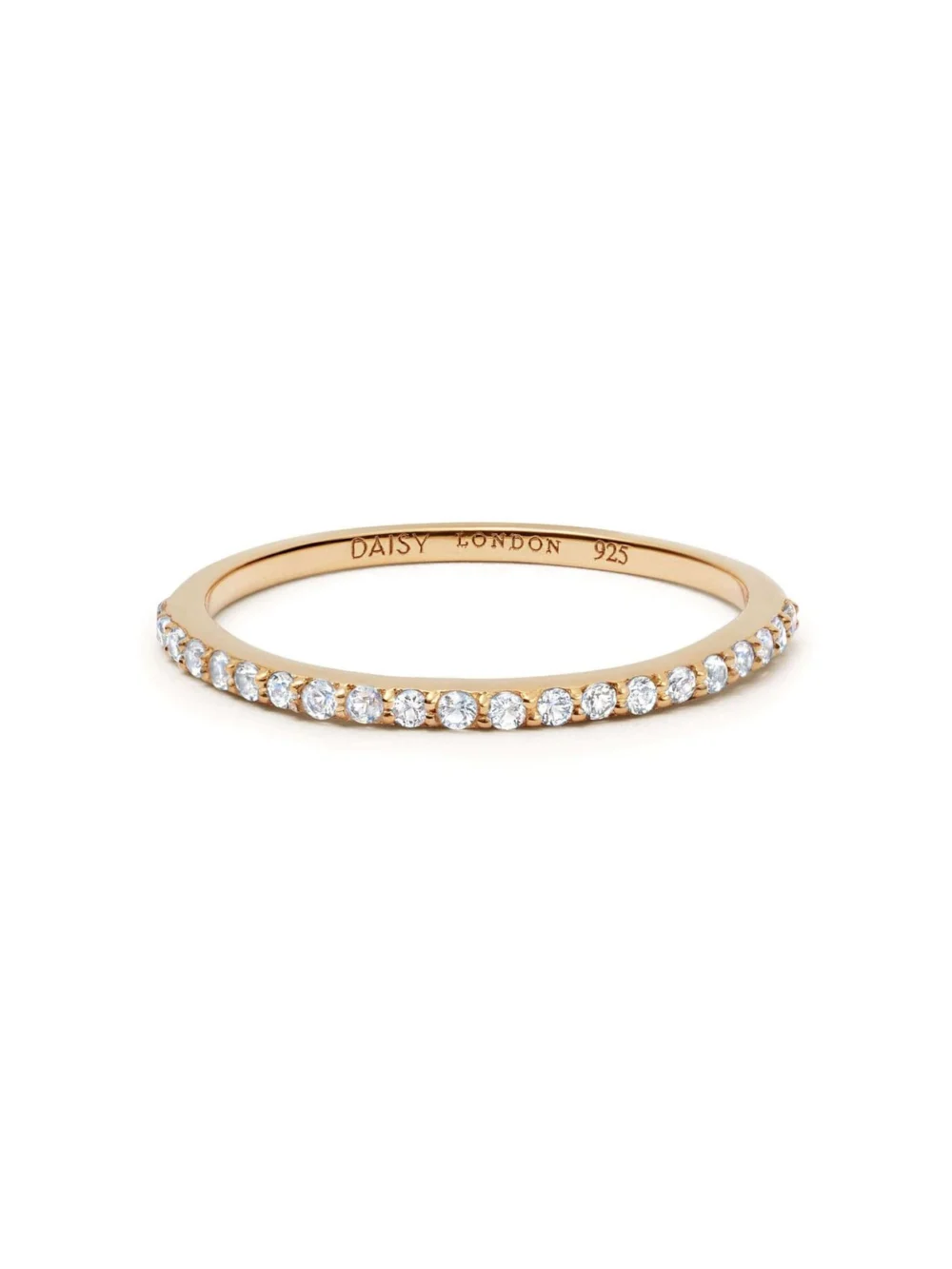 Daisy London Dainty Crystal Stacking Ring 18ct Gold Plate