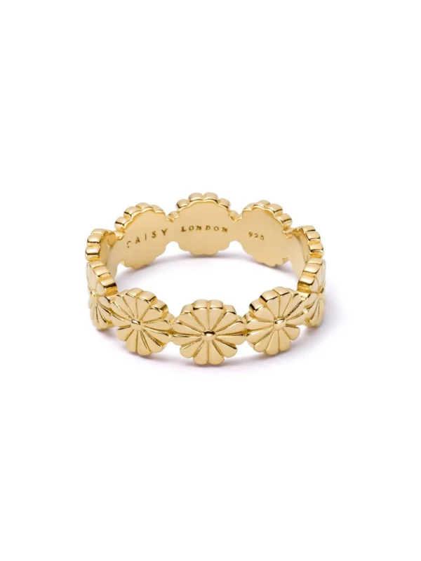 Daisy London Daisy Bloom Crown Band Ring 18ct Gold Plate