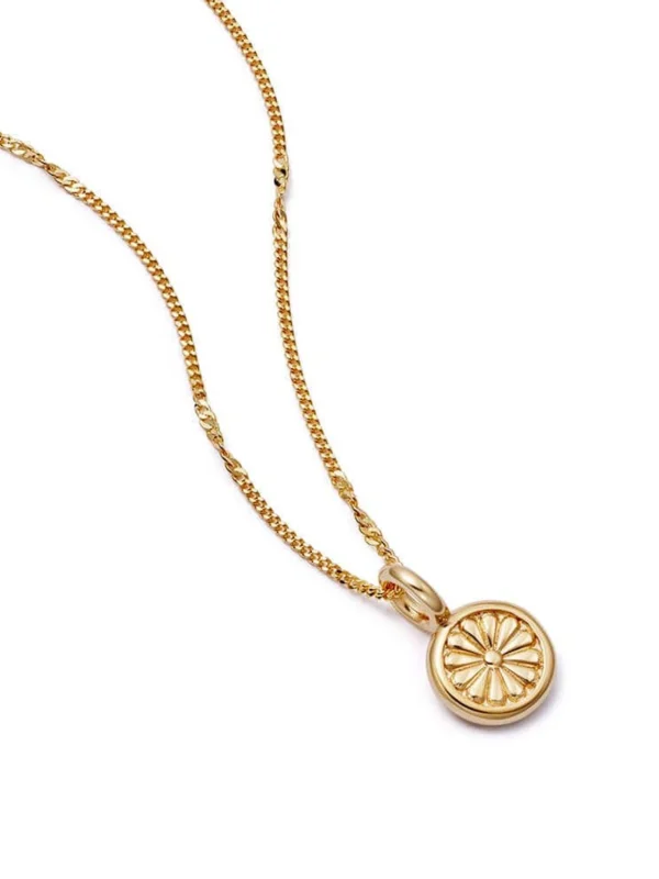 Daisy London Daisy Bloom Mini Pendant Necklace 18ct Gold Plate
