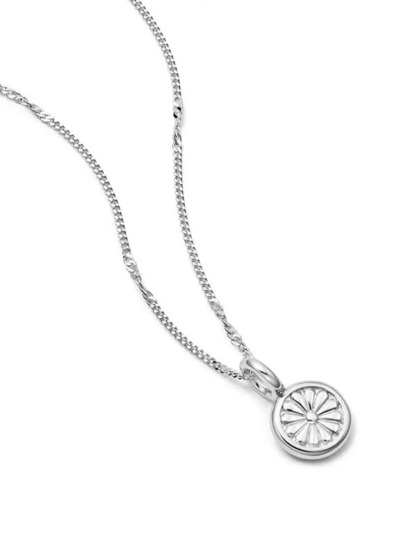 Daisy London Daisy Bloom Mini Pendant Necklace Sterling Silver
