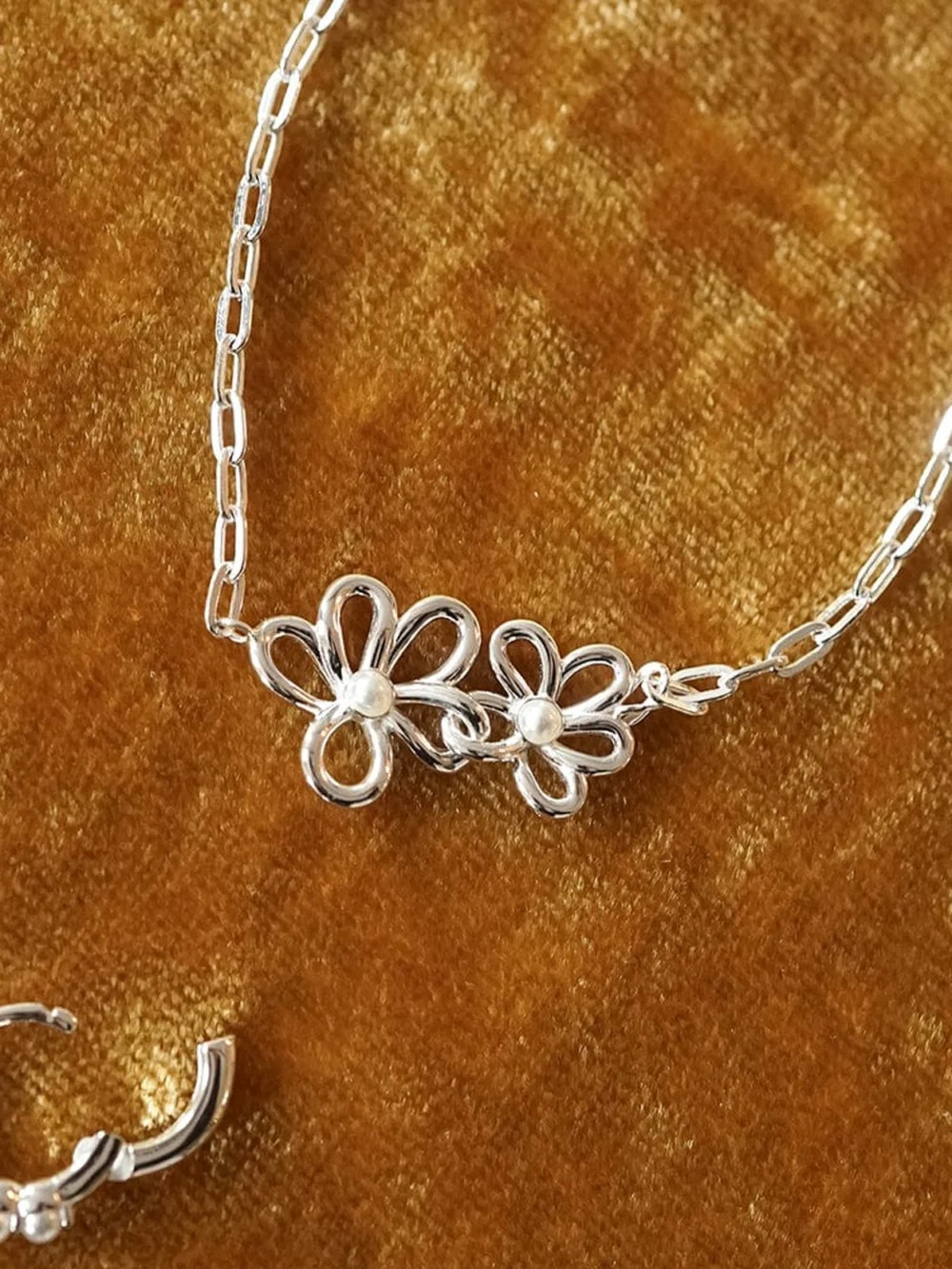Daisy London Daisy Bow Bracelet Sterling Silver, view 3