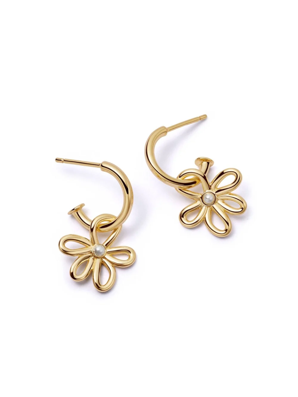 Daisy London Daisy Bow Drop Earrings 18ct Gold Plate