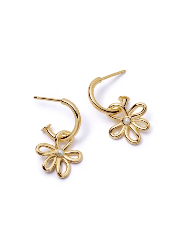 Daisy London Daisy Bow Drop Earrings 18ct Gold Plate