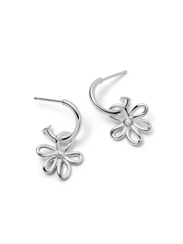 Daisy London Daisy Bow Drop Earrings Sterling Silver