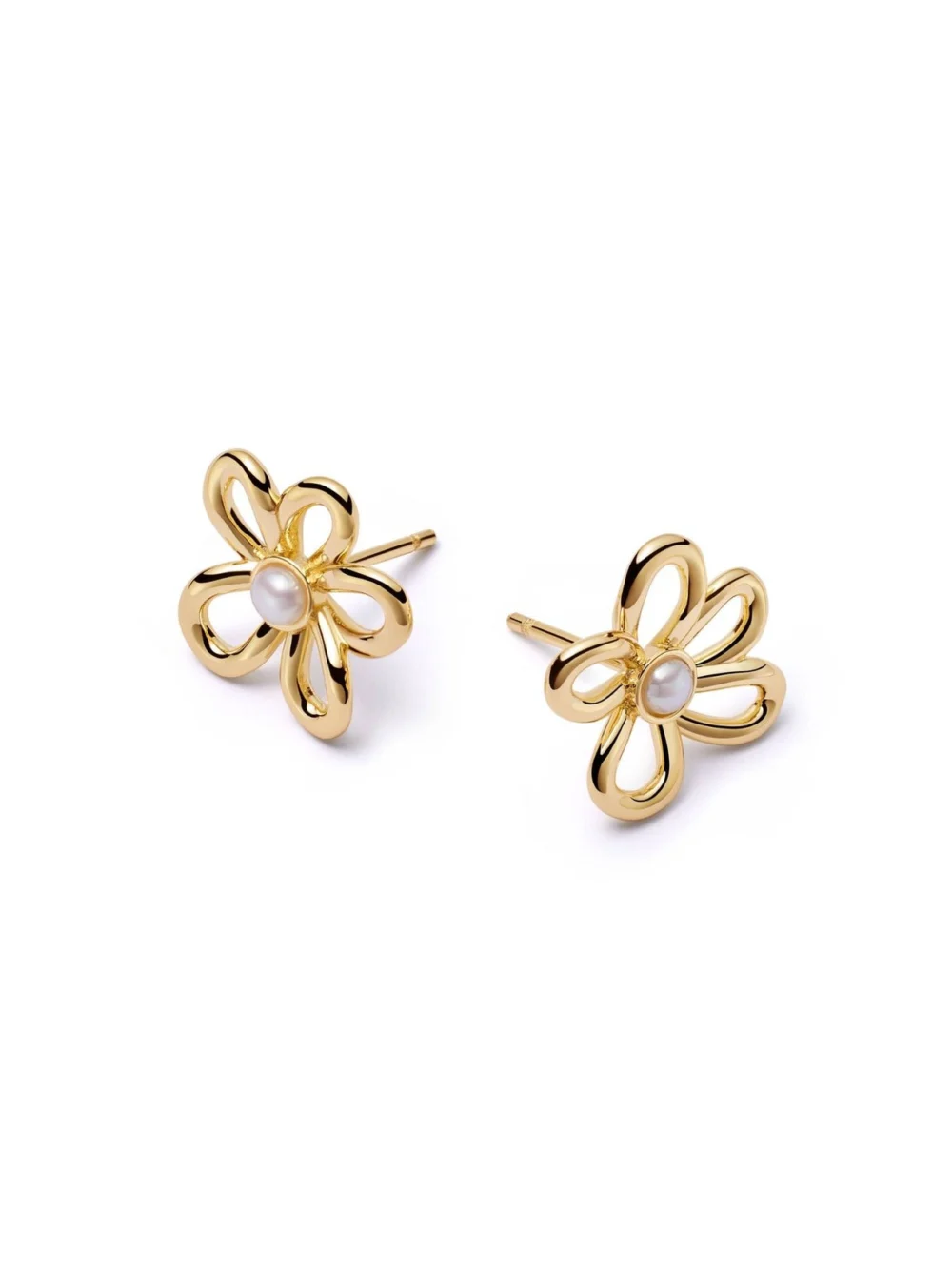 Daisy London Daisy Bow Stud Earrings 18ct Gold Plate