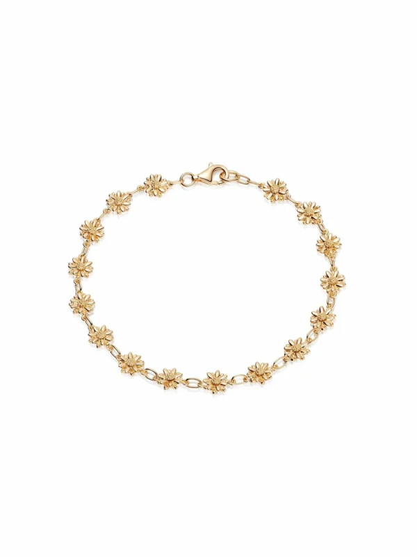 Daisy London Daisy Chain Bracelet 18ct Gold Plate