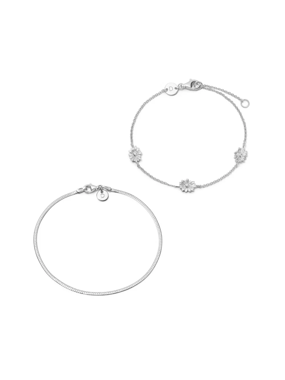 Daisy London Daisy Chain Bracelet Stack Sterling Silver