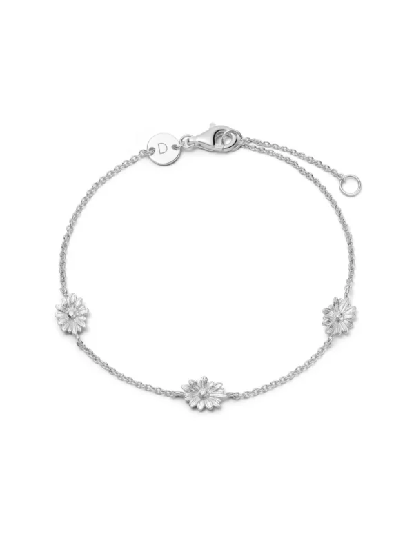 Daisy London Daisy Chain Flower Bracelet Sterling Silver